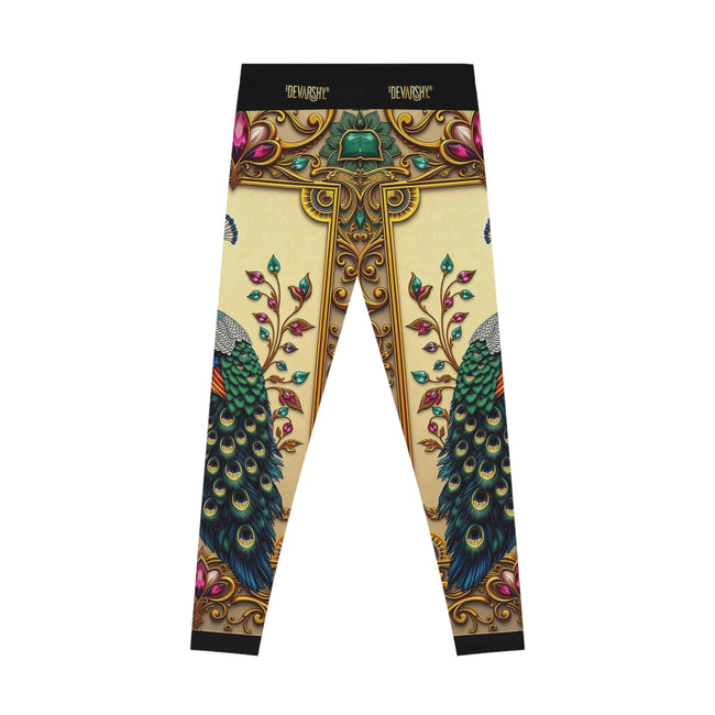 Decorative Peacock Leggings Women Casual Wear Peacock Print Leggings Women Lounge Wear Spandex Leggings | X3504