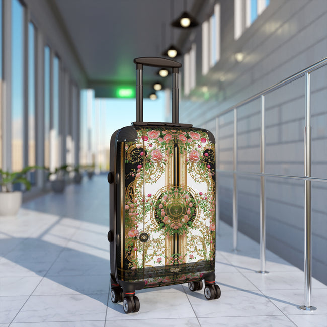 Decorative Florals Suitcase Baroque Travel Luggage Floral Print Carry-on Suitcase Luxury Hard Shell Suitcase on wheels | D20207B