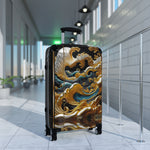 Golden Waves Suitcase Decorative Travel Luggage Carry-on Suitcase Premium Hard Shell Suitcase on Wheels | X3351A