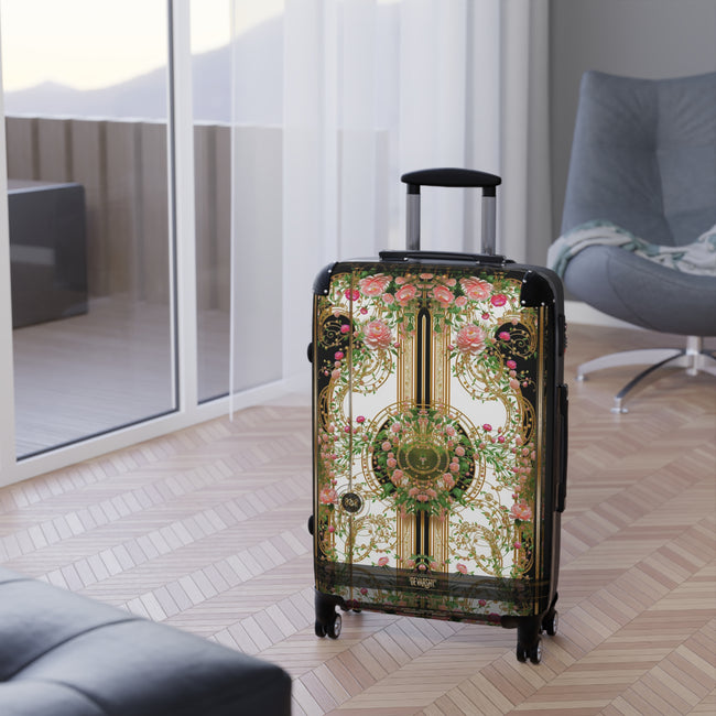 Decorative Florals Suitcase Baroque Travel Luggage Floral Print Carry-on Suitcase Luxury Hard Shell Suitcase on wheels | D20207B