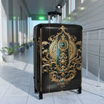 Intricate Baroque Suitcase Golden Medallion Luggage Luxury Carry-on Suitcase Premium Hard Shell Suitcase | X3423