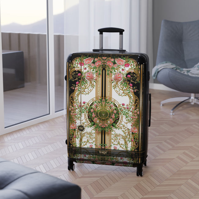 Decorative Florals Suitcase Baroque Travel Luggage Floral Print Carry-on Suitcase Luxury Hard Shell Suitcase on wheels | D20207B