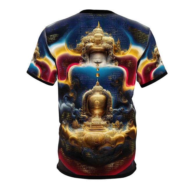 Buddha Bliss T-Shirt Unisex All Over Print Tee Spiritual Buddha Art Unisex T-Shirt | D20188