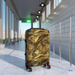 Luxury Gold Suitcase Crumpled Gold Luggage Carry-on Suitcase Premium Hard Shell Suitcase | X3350