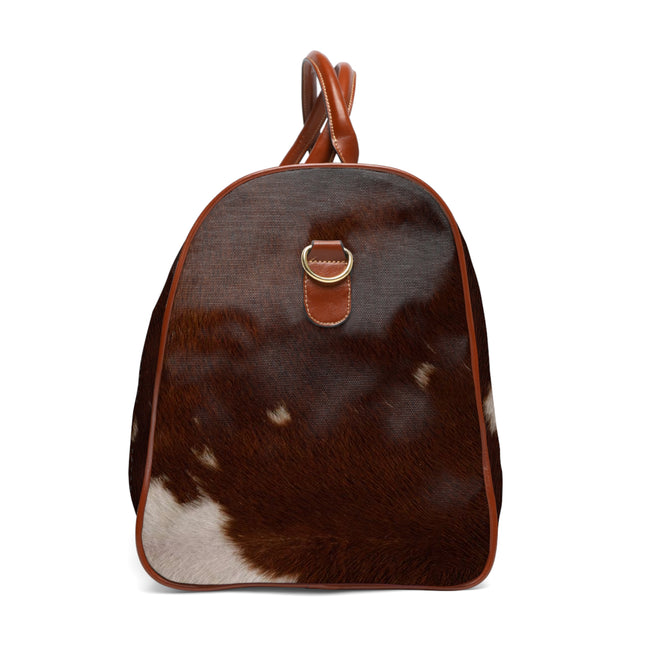 Travel Fashionably with Most Popular Cow Print Faux Leather Bag Animal Print Duffle Bag | 11222