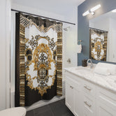 Baroque Shower Curtain Amber Room Curtain Bathroom Curtain  | 100355A