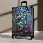 Feminine Art Suitcase Art Nouveau Travel Luggage Premium Hard Shell Suitcase Classical Art Print Carry on Suitcase | D20179