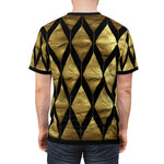 Gold Pattern Unisex T-Shirt All Over Print Tee Gold and Black T-Shirt Unisex Tee | X3348B