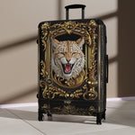 Lynx Cat Suitcase Golden Baroque Travel Luggage Carry-on Suitcase Premium Hard Shell Wheels Suitcase |  20EF551