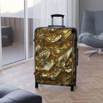 Gold Effect Suitcase Grunge Gold Travel Luggage Luxury Carry-on Suitcase Premium Hard Shell Suitcase | X3337