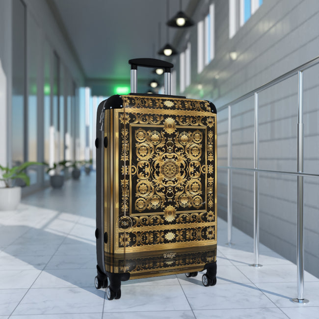 Baroque Elegance Suitcase Decorative Gold Luggage Luxury Carry-on Suitcase Hard Shell Suitcase in 3 Size | D20191