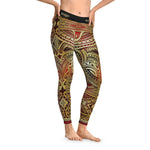 Burgundy Leggings Polynesian Art Leggings Women Sports Wear Spandex Leggings Women Red Lounge Wear | 100531