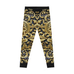 Baroque Angel Leggings Women Spandex Leggings Casual Wear Decorative Golden Leggings Women Lounge Wear | X3451