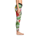 Hibiscus Florals Leggings Women Spandex Leggings Casual Wear Floral Print Leggings Best Gift Women Lounge Wear | 101017