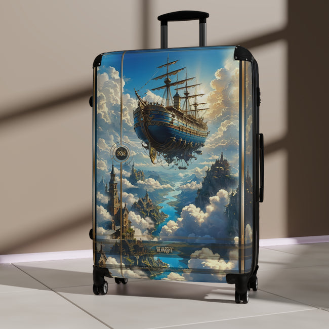 Fantasy Ship Suitcase Fairy Clouds Travel Luggage Carry-on Suitcase Premium Hard Shell Suitcase |  D20233