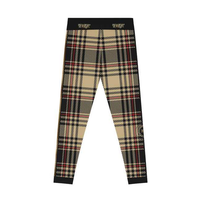 Brown Tartan Plaid Leggings Women Spandex Leggings Casual Wear Leggings Brown Check Leggings Women Lounge Wear