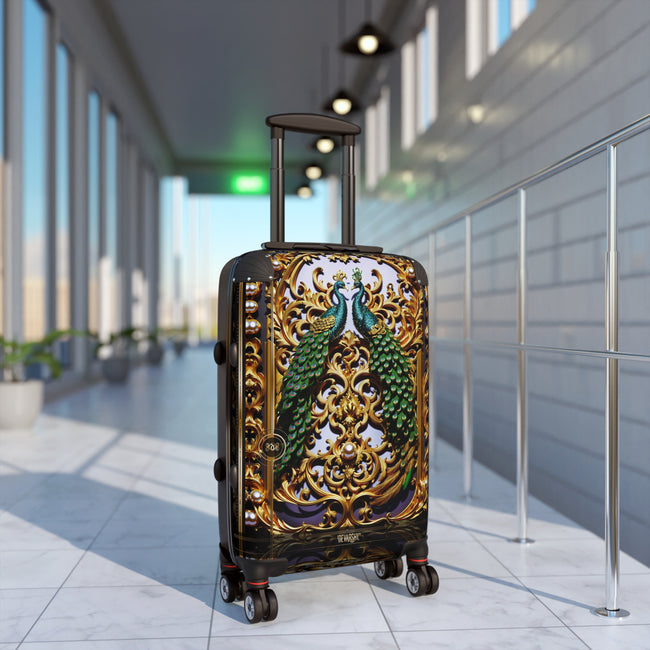 Baroque Peacock Suitcase Golden Travel Luggage Carry-on Suitcase Luxury Hard Shell Suitcase Peacock Lovers Gift |  D20234