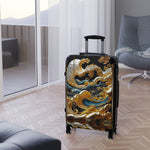 Golden Waves Suitcase Decorative Travel Luggage Carry-on Suitcase Premium Hard Shell Suitcase on Wheels | X3351A