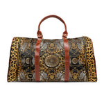 Upgrade Your Style N Buy Trendy Leopard Print Faux Leather Bag Animal Print Luggage Brown Travel Bag