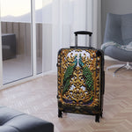 Baroque Peacock Suitcase Golden Travel Luggage Carry-on Suitcase Luxury Hard Shell Suitcase Peacock Lovers Gift |  D20234