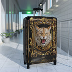 Lynx Cat Suitcase Golden Baroque Travel Luggage Carry-on Suitcase Premium Hard Shell Wheels Suitcase |  20EF551