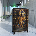 Golden Sword Suitcase Knights Templar Travel Luggage Carry-on Suitcase Premium Hard Shell Suitcase with Wheels | D20232