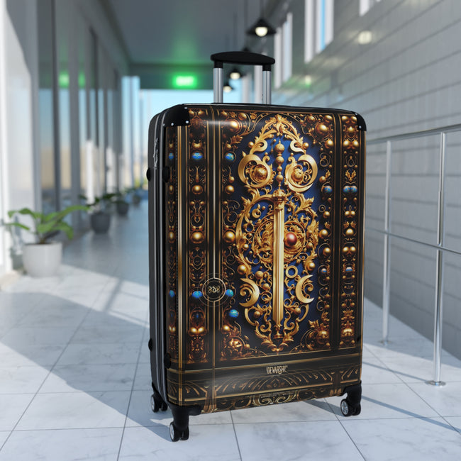 Golden Sword Suitcase Knights Templar Travel Luggage Carry-on Suitcase Premium Hard Shell Suitcase with Wheels | D20232