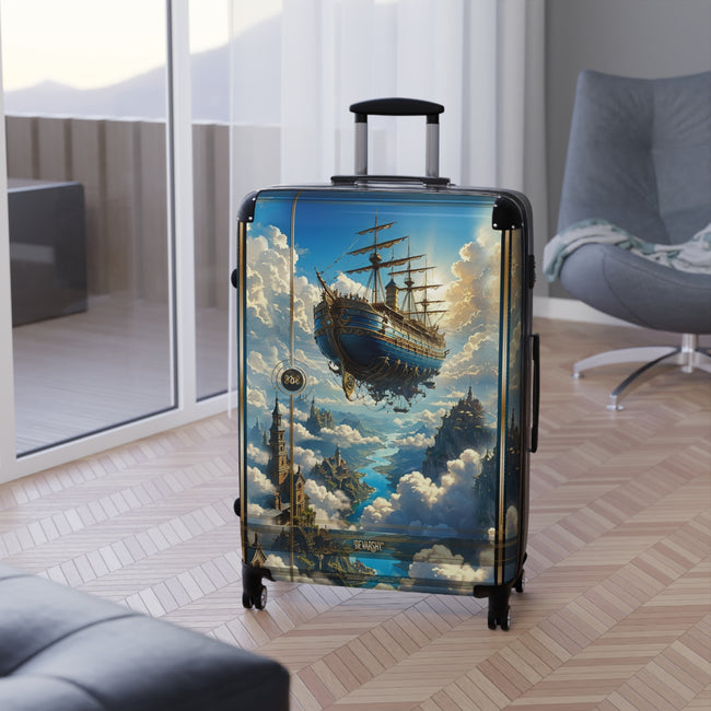 Fantasy Ship Suitcase Fairy Clouds Travel Luggage Carry-on Suitcase Premium Hard Shell Suitcase |  D20233