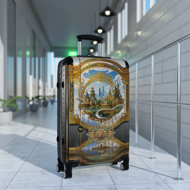 Fantasy Castle Suitcase Baroque Travel Luggage Beautiful Landscape Carry-on Suitcase Premium Hard Shell Suitcase | D20219