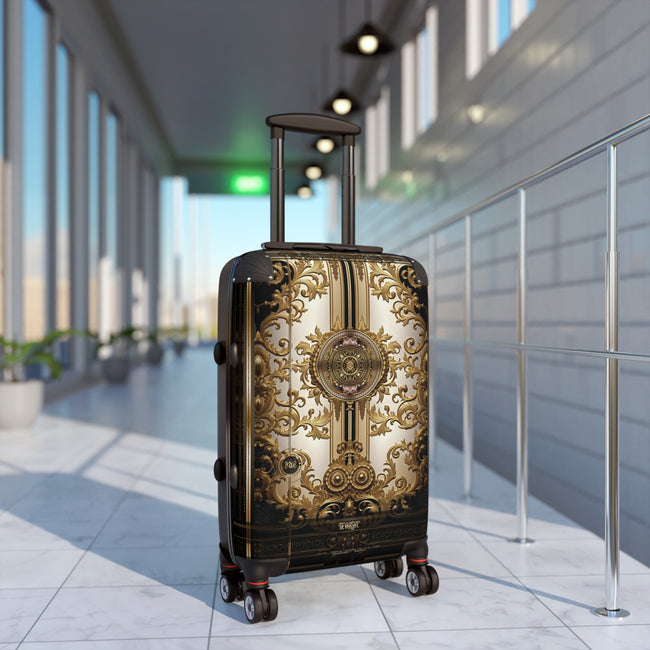 Royal Emblem Suitcase Golden Baroque Luggage Premium Hard Shell Carry-on Suitcase Luxury Travel Suitcase | D20207