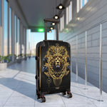 Majestic Lion Suitcase 3 Sizes Carry-on Suitcase Golden Lion Luggage Lion Hard Shell Suitcase | D20148