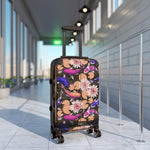 Violet Koi Fish Suitcase Carry-on Suitcase Fish & Floral Travel Luggage Hard Shell Suitcase in 3 Sizes | D20018