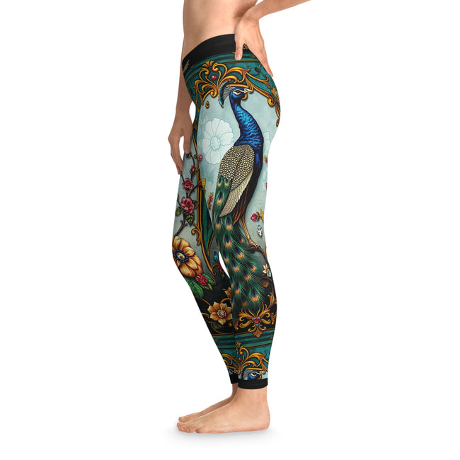 Beautiful Peacock Leggings Women Peacock Print Leggings Best Gift For Peacock Lovers Casual Wear Spandex Leggings | X3500