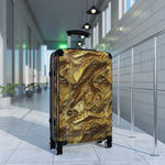 Luxury Gold Suitcase Crumpled Gold Luggage Carry-on Suitcase Premium Hard Shell Suitcase | X3350