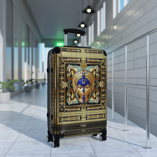 Egyptian Pharaoh Suitcase Luxury Travel Luggage Ancient Egypt Art Carry-on Suitcase Premium Hard Shell Suitcase on Wheels | D20200