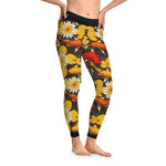 Koi Fish Leggings Women Spandex Leggings Fish and Florals Leggings Casual Wear Women Leggings Lounge Wear | D20017