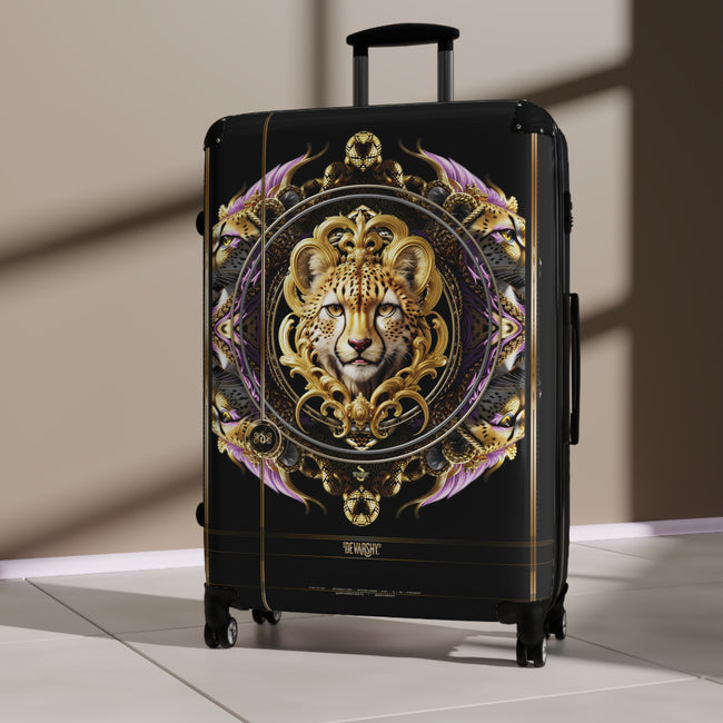 Prince Cheetah Suitcase Baroque Animal Print Luggage Carry-on Suitcase Premium Hard Shell Suitcase | 2239