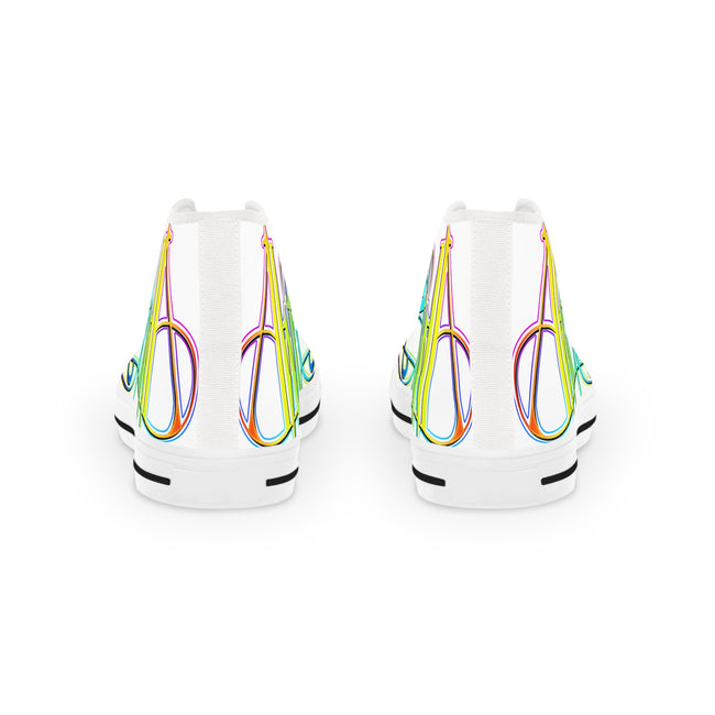 Awesome Graffiti Shoes, Unisex High Top Sneakers, Printed Canvas Shoes, Cool Colorful Shoes, Unisex Sneakers, Rainbow Colors Shoes