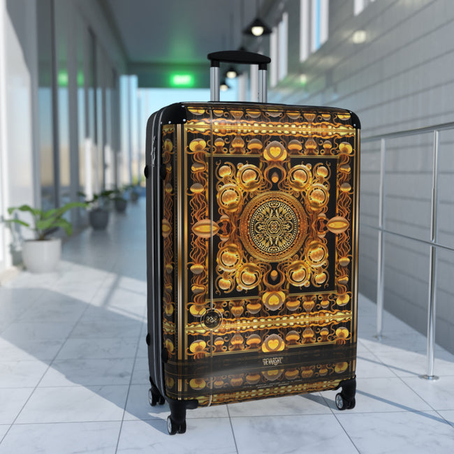 Golden Mushrooms Suitcase Rococo Travel Luggage Carry-on Suitcase Hard Shell Suitcase in 3 Sizes | D20181