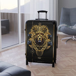 Majestic Lion Suitcase 3 Sizes Carry-on Suitcase Golden Lion Luggage Lion Hard Shell Suitcase | D20148