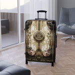 Decorative Gold Suitcase Baroque Travel Luggage Ornate Carry-on Suitcase Premium Hard Shell Suitcase with Wheels | D20206