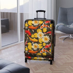 Japanese Koi Fish Suitcase Carry-on Suitcase Fish and Floral Luggage Hard Shell Suitcase | D20017