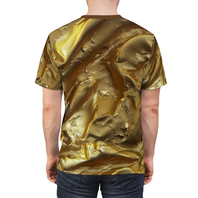 Golden Unisex T-Shirt All Over Print Tee Gold Print T-Shirt Unisex Tee | X3350