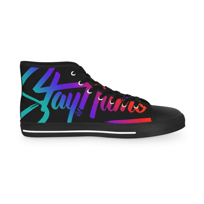 Stay Humble Canvas Shoes, Unisex High Top Sneakers, Graffiti Canvas Shoes, Cool Colorful Shoes, Unisex Sneakers, Printed Canvas Shoes