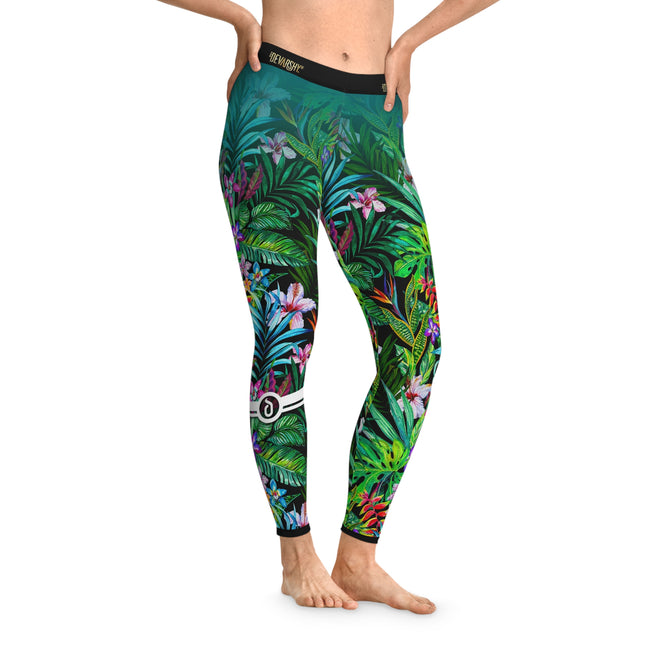 Tropical Florals Leggings Women Spandex Leggings Casual Wear Floral Print Leggings Best Gift Women Lounge Wear | 101027