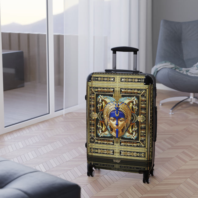 Egyptian Pharaoh Suitcase Luxury Travel Luggage Ancient Egypt Art Carry-on Suitcase Premium Hard Shell Suitcase on Wheels | D20200