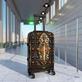 Golden Sword Suitcase Knights Templar Travel Luggage Carry-on Suitcase Premium Hard Shell Suitcase with Wheels | D20232