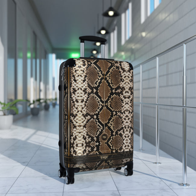 Snake Skin Suitcase Carry-on Suitcase Snake Print Luggage Hard Shell Suitcase in 3 Sizes | D20167