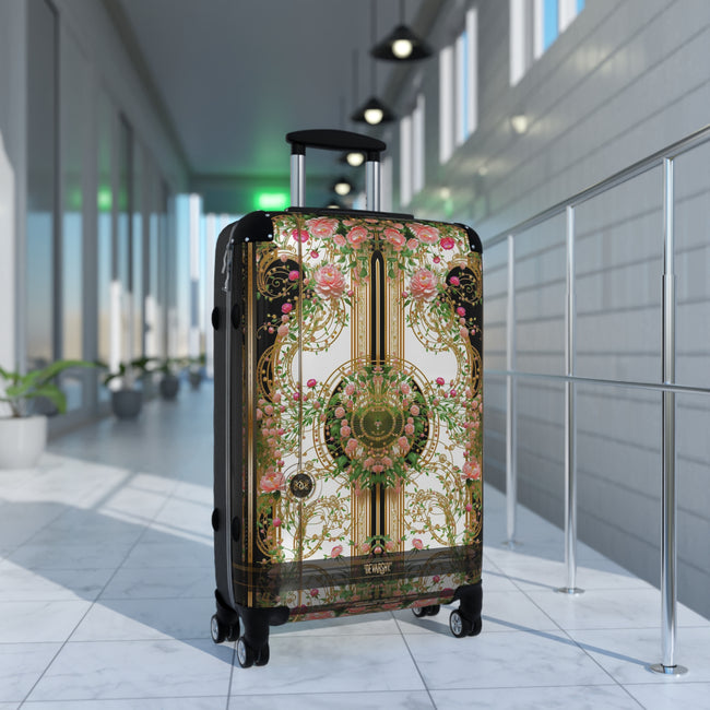 Decorative Florals Suitcase Baroque Travel Luggage Floral Print Carry-on Suitcase Luxury Hard Shell Suitcase on wheels | D20207B