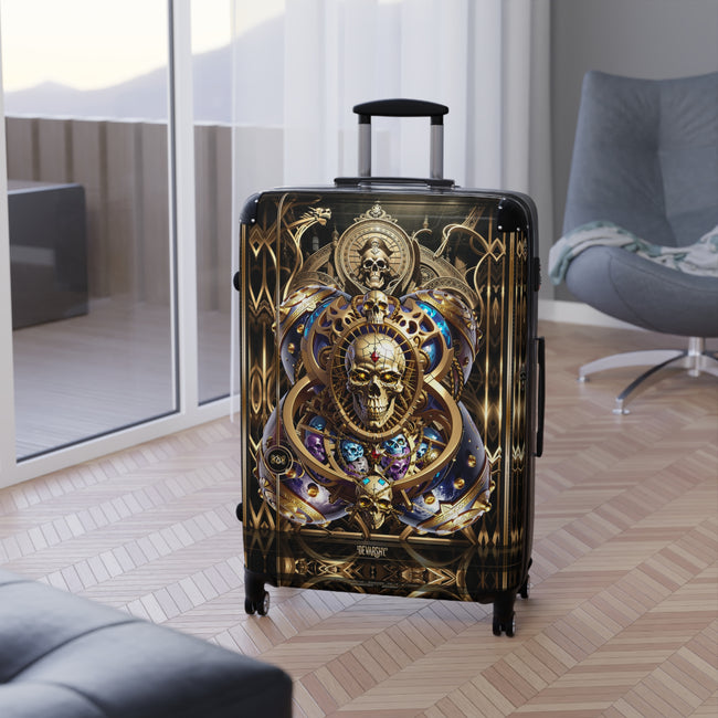 Steampunk Skull Suitcase Gothic Skull Travel Luggage Carry-on Suitcase Premium Hard Shell Suitcase | D20228